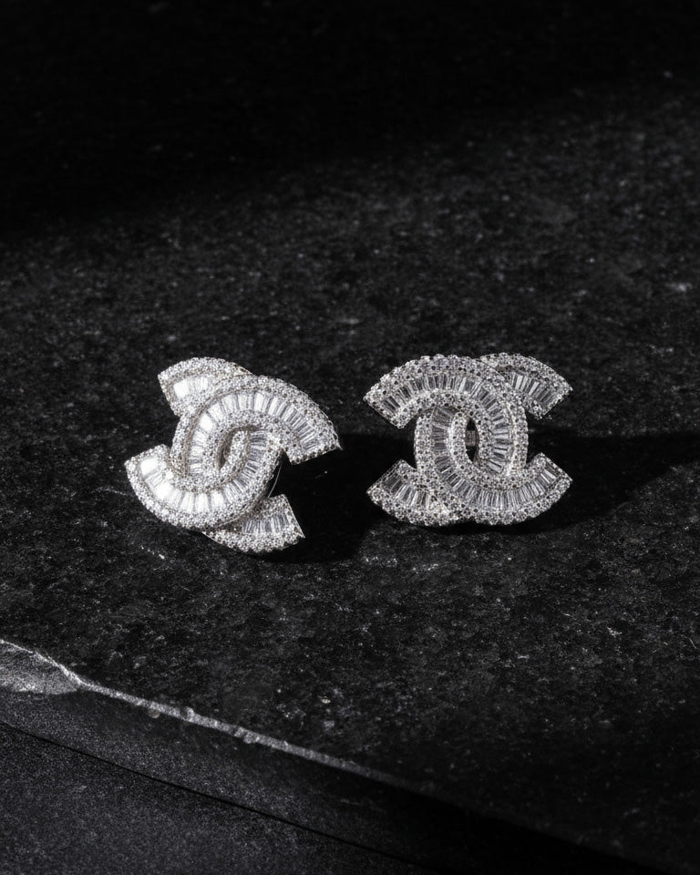 C shape earrings.