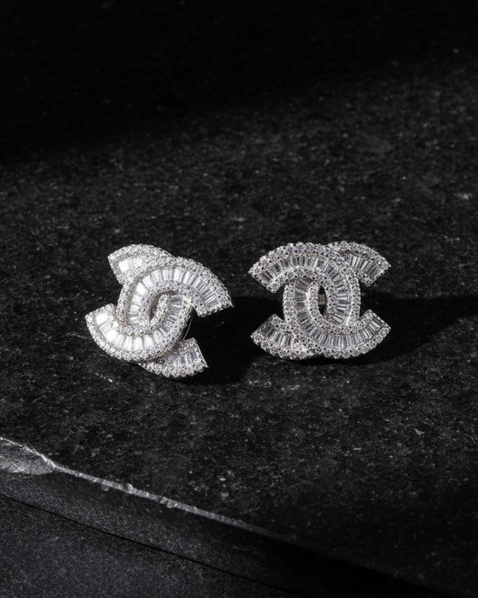 C shape earrings.