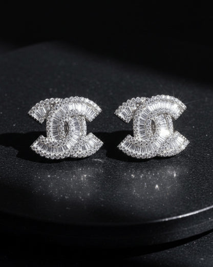 C shape earrings.