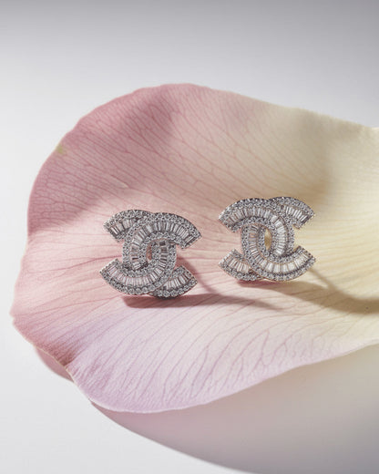 C shape earrings.