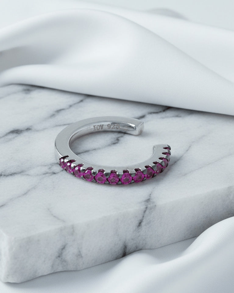 color CZ one line earcuff.