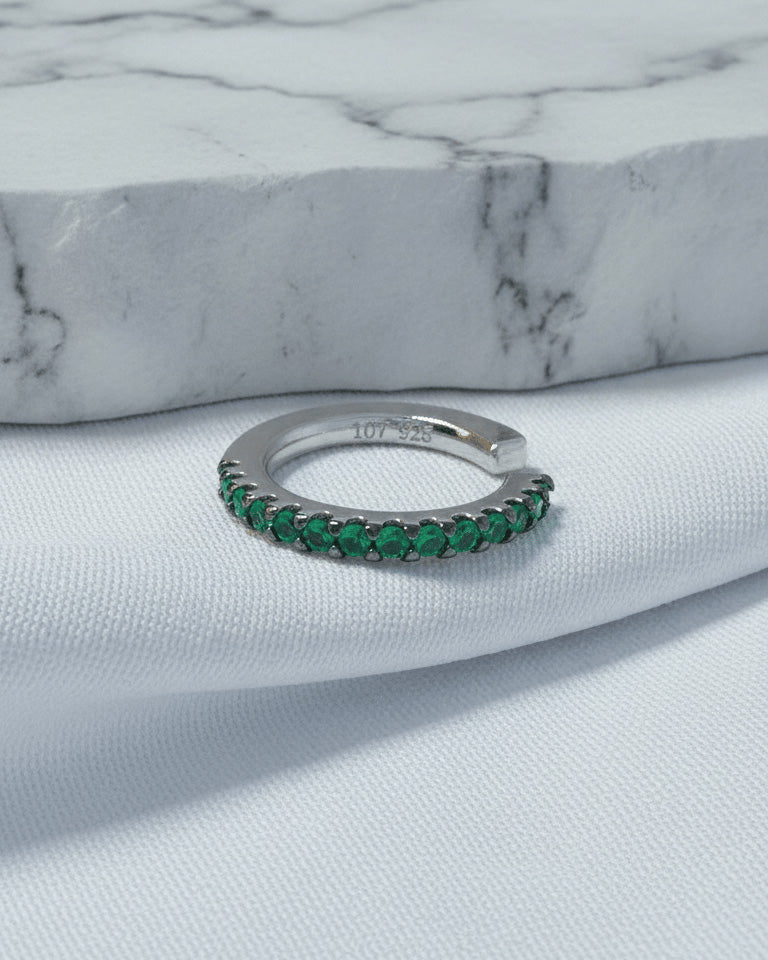 color CZ one line earcuff.