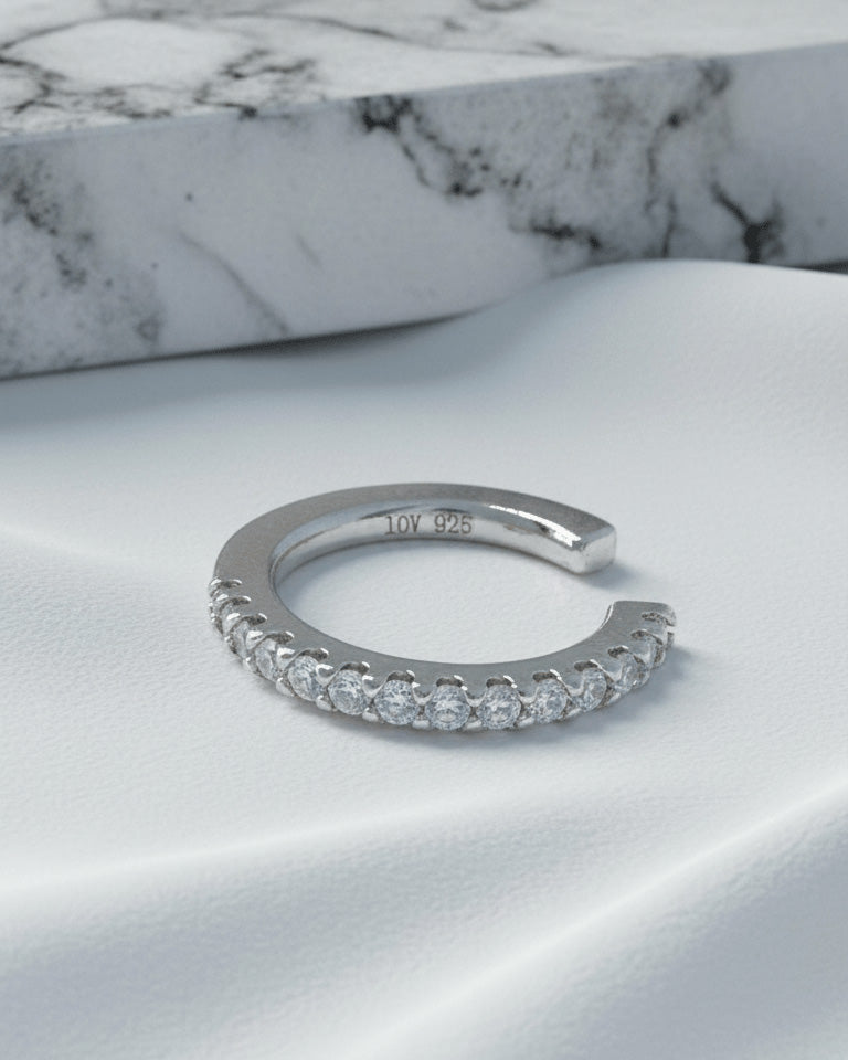 color CZ one line earcuff.