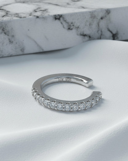 color CZ one line earcuff.