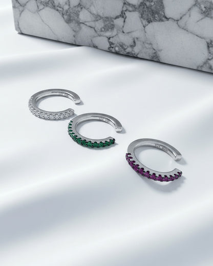 color CZ one line earcuff.