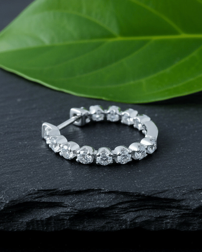 13 mm inside out hoop earring.