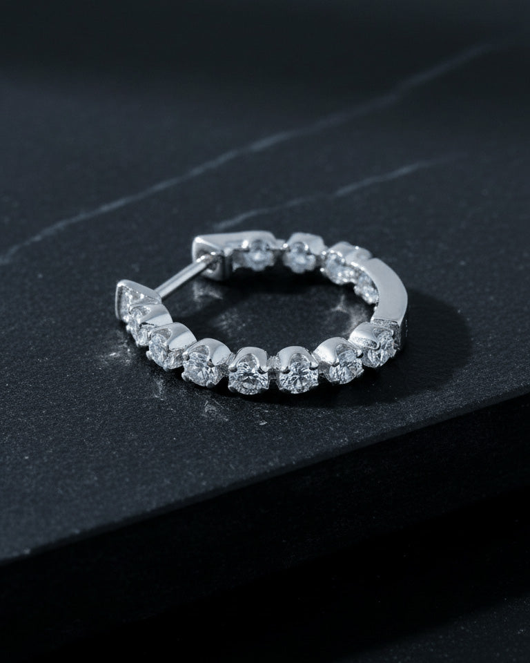 13 mm inside out hoop earring.