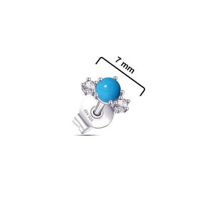 turquoise stud earring.