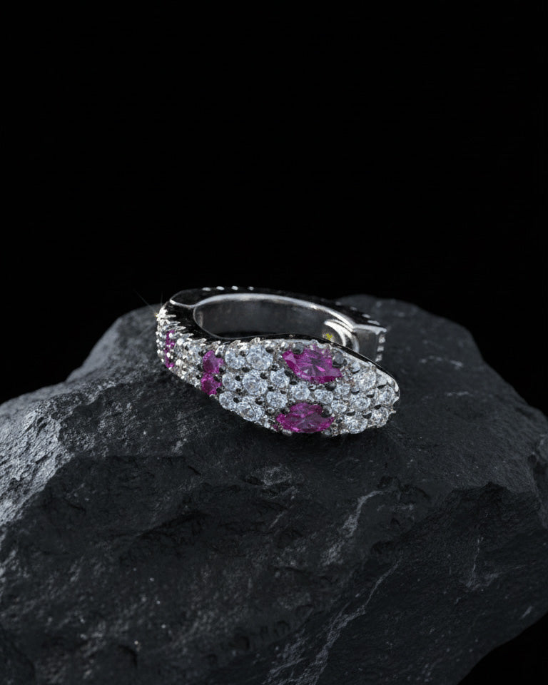 8mm snake shape hoop earring.
