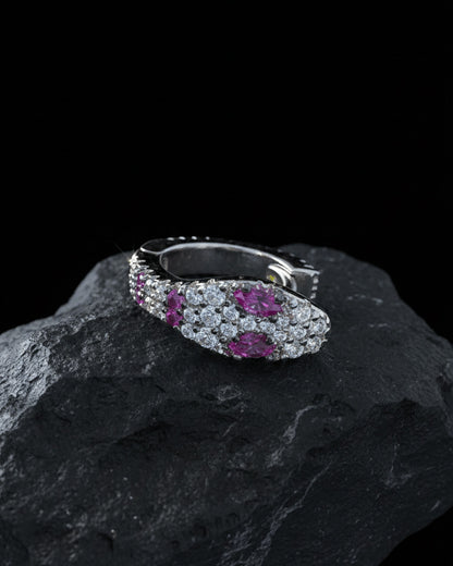 8mm snake shape hoop earring.