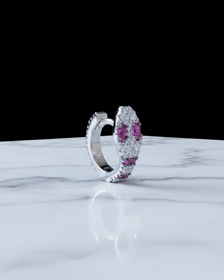 8mm snake shape hoop earring.