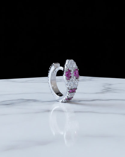 8mm snake shape hoop earring.
