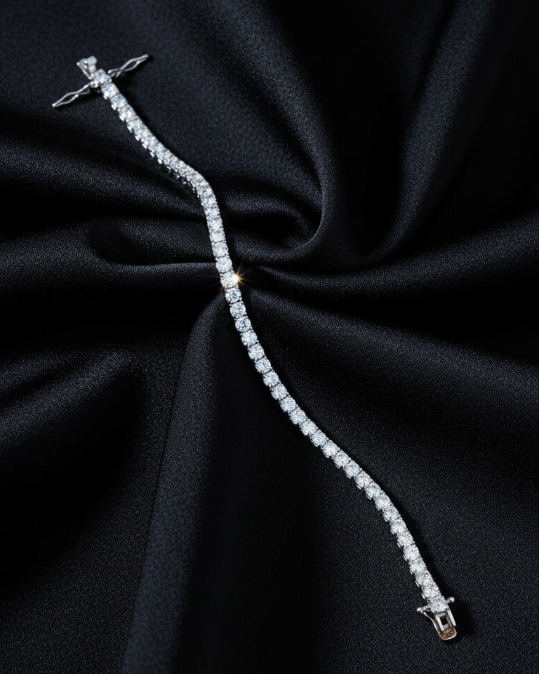 sterling silver tennis bracelets.