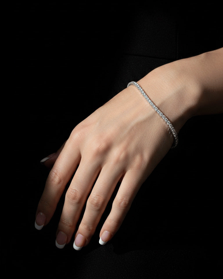 sterling silver tennis bracelets.