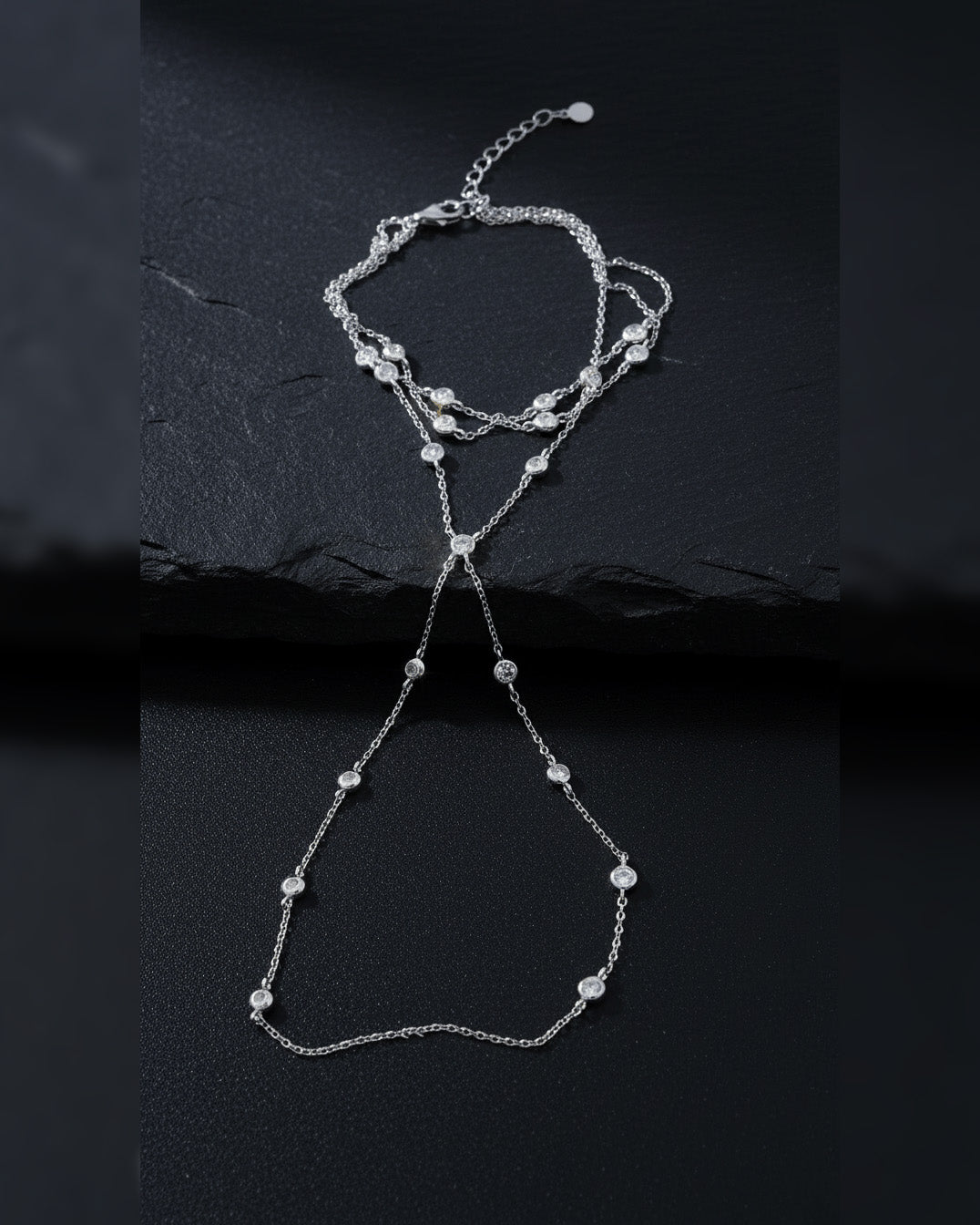 multistrand CZ in bezel setting hand piece.