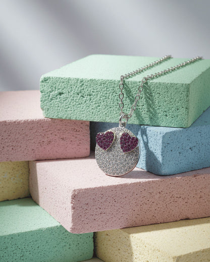 Love emoji shape necklace.