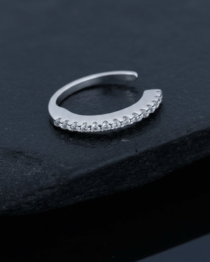 one line CZ earcuff.