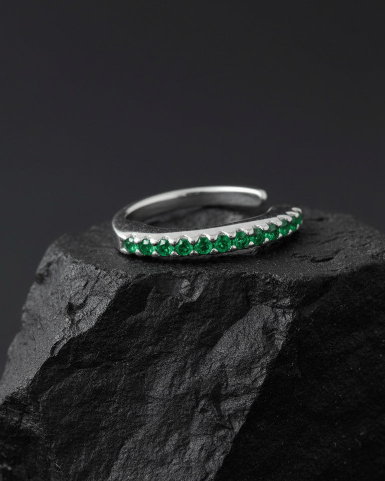 one line CZ earcuff.