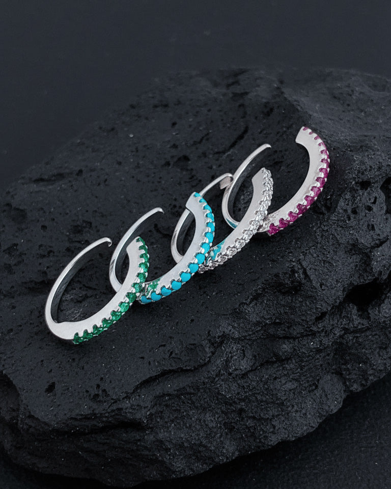 one line CZ earcuff.