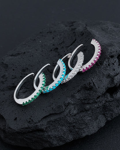 one line CZ earcuff.