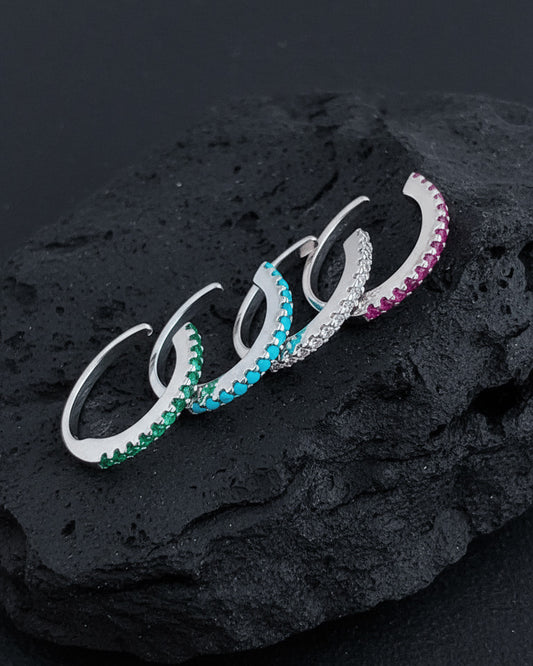 one line CZ earcuff.