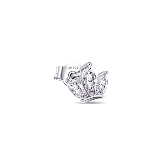 three marquise stones stud earring.