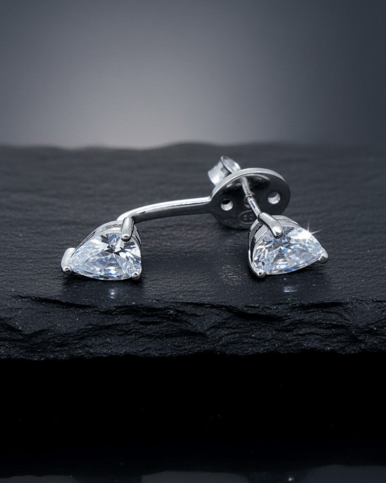 back to front pear shape earring.