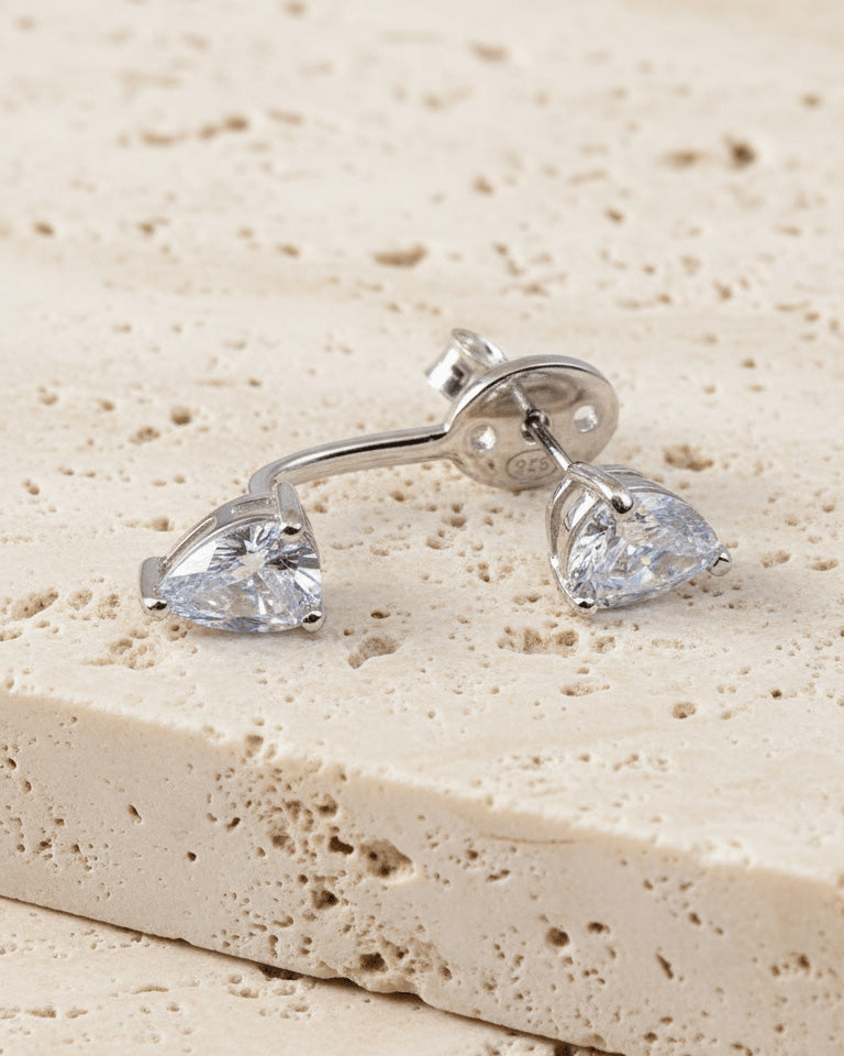back to front pear shape earring.
