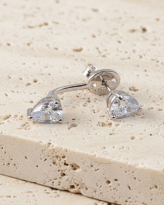 back to front pear shape earring.