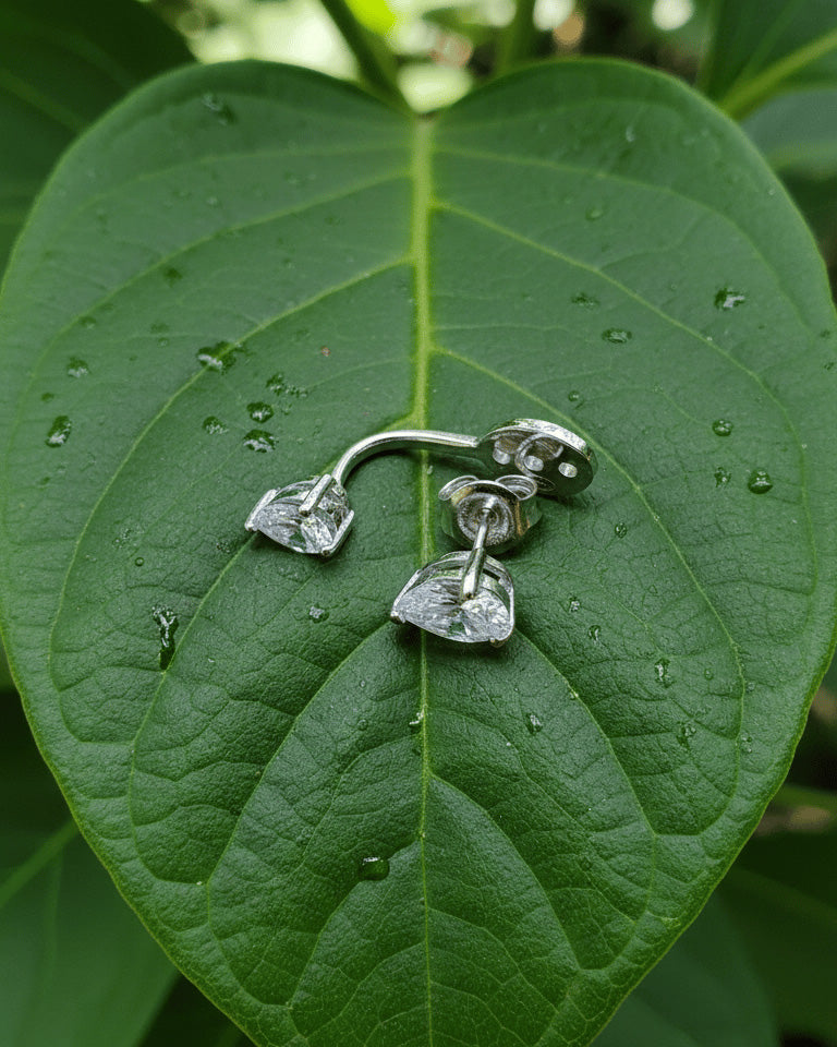 back to front pear shape earring.