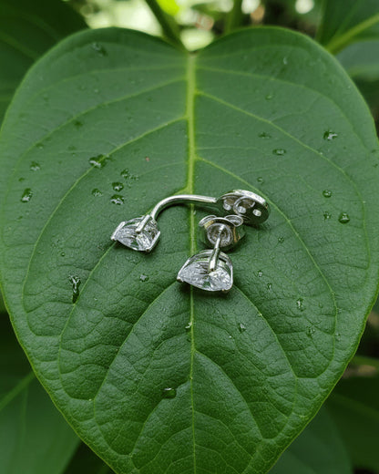 back to front pear shape earring.