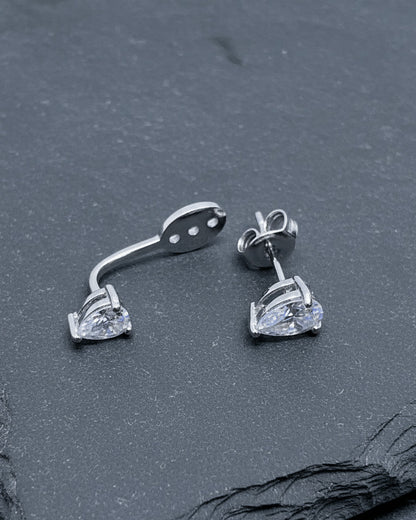 back to front pear shape earring.
