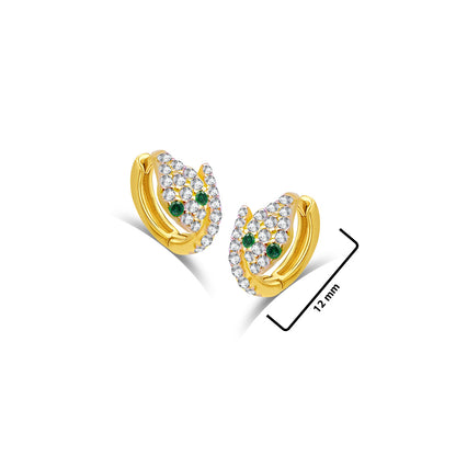 snake shape hoop earrings.
