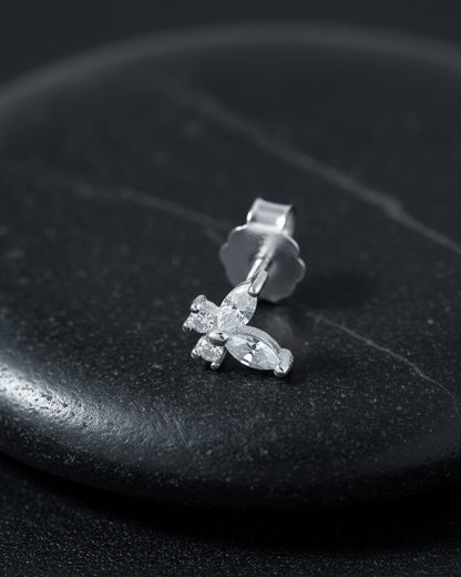 tiny butterfly shape stud earring.