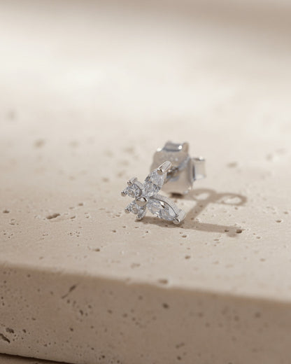 tiny butterfly shape stud earring.
