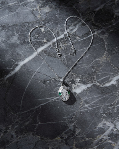 CZ snake shape necklace.