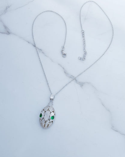 CZ snake shape necklace.