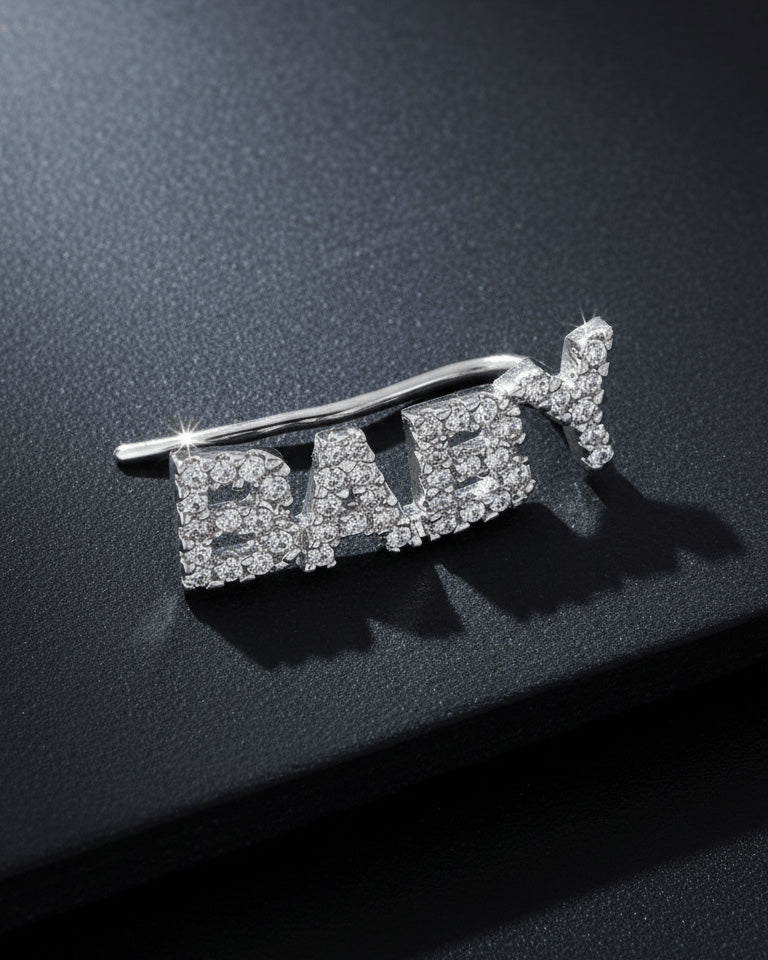 climber words earrings.