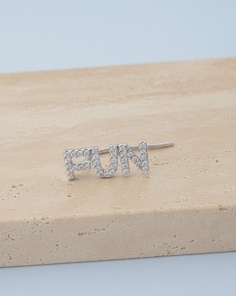 climber words earrings.