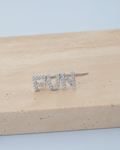 climber words earrings.
