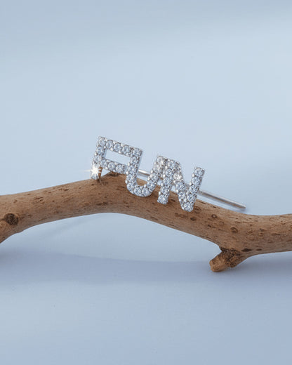 climber words earrings.