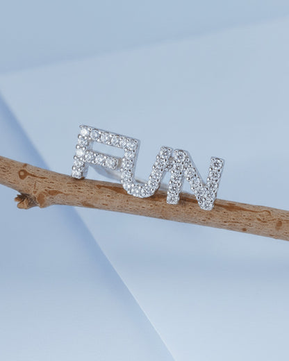 climber words earrings.