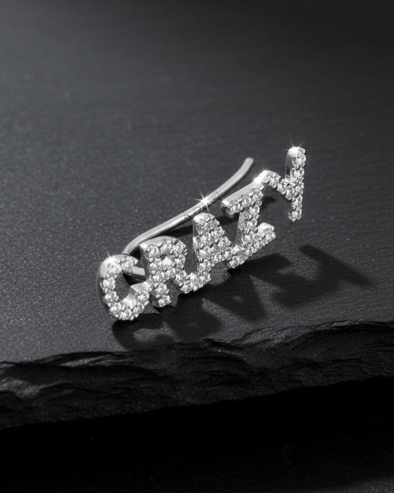 climber words earrings.