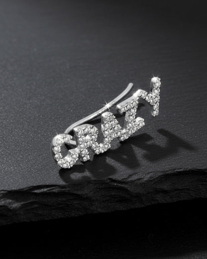 climber words earrings.
