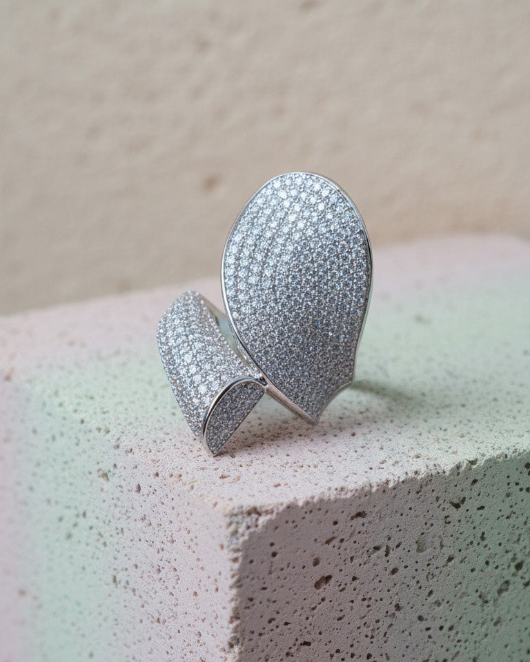 luxury pavé setting ring.