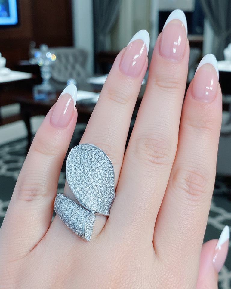 luxury pavé setting ring.