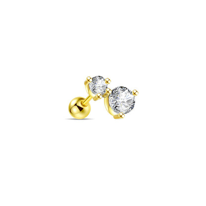 graduated two stones screw ball-back piercing.