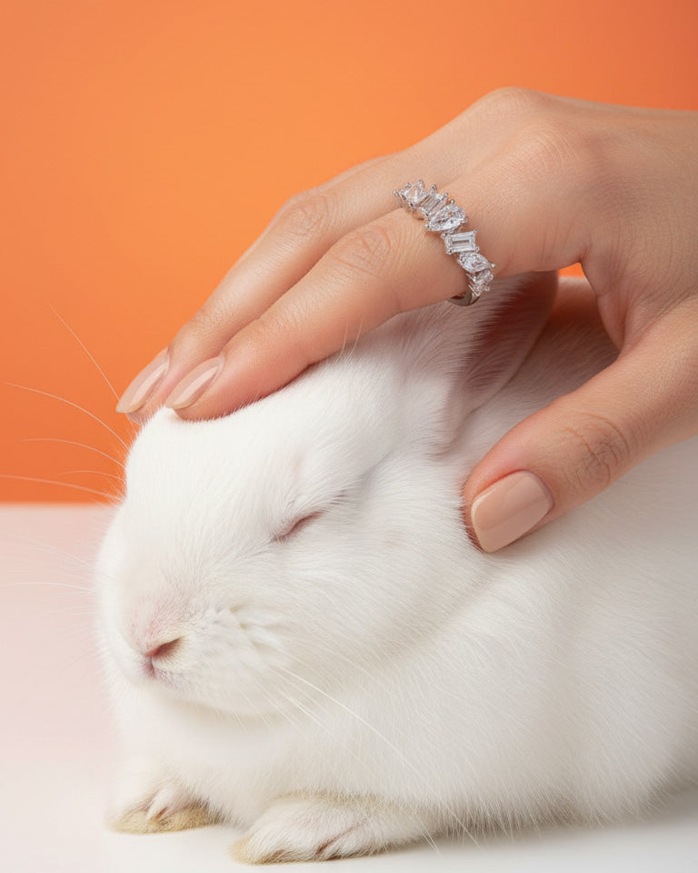 Mixed CZ shapes half band.