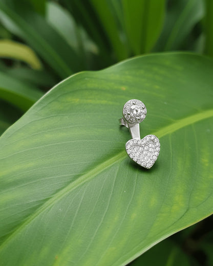 back and front heart shape earrings.