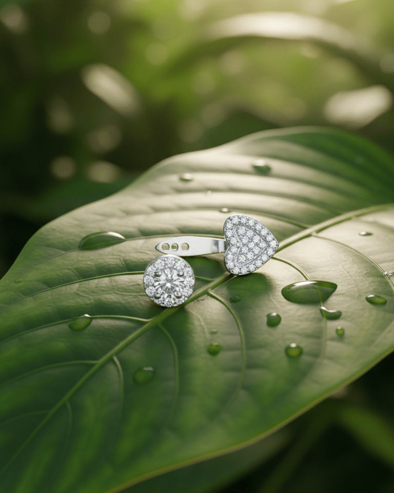 back and front heart shape earrings.